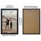 Americanflat Quick-Change Photo Storage Display Frame - Store up to 35 Pictures at Once with Elastic Strap Storage - Shatter Resistant Glass - Hanging Hardware - Includes Easel - Black